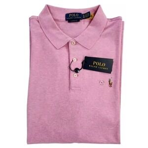 NWT Polo Ralph Lauren Classic Fit Soft Touch Pink HTR Polo Shirt Men's XXL